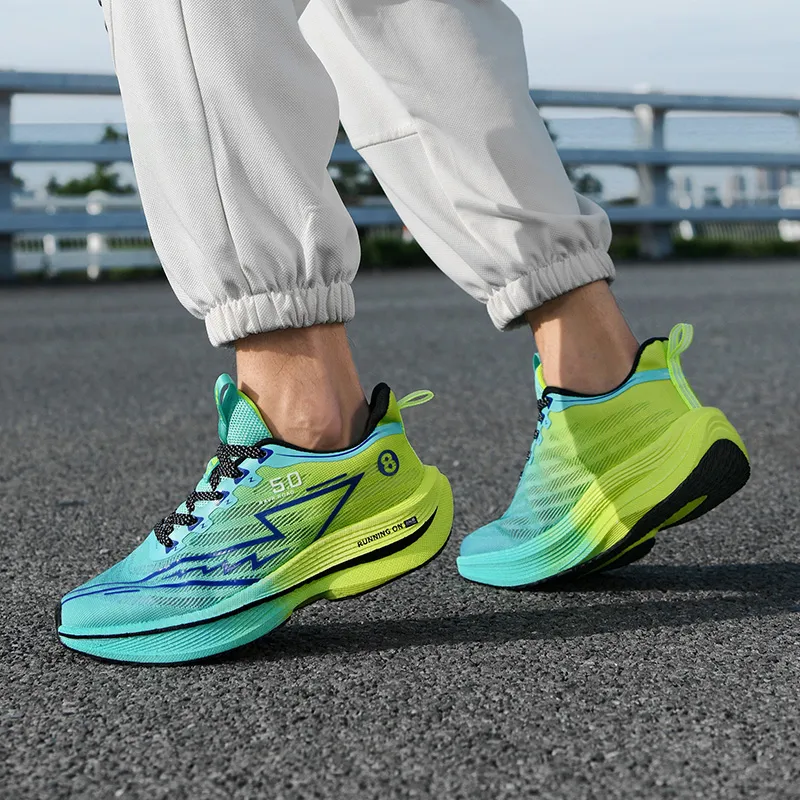 Black tailed deer Running Shoes Unisex Low Top Spring Green/Sunrise/Obsidian/Electric Glow/Flint Stones/Nightfall-5