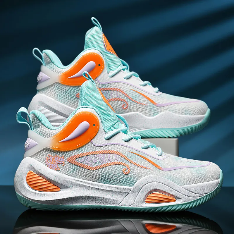 Black tailed Deer Shock Absorbers Slip Resistant, Abrasion Resistant, Breathable Mid Top Basketball Shoes Unisex-12