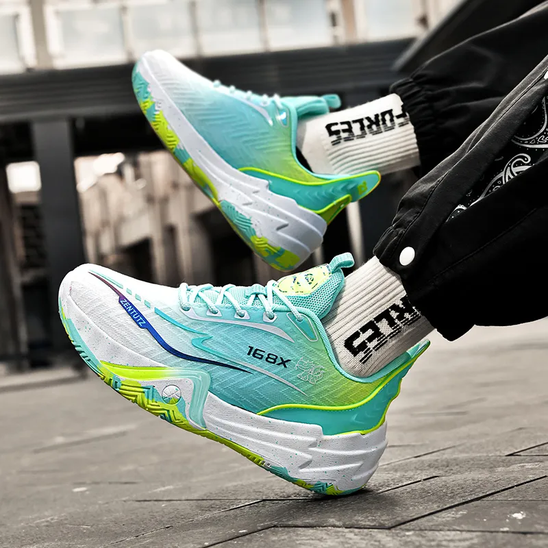 Black tailed Deer Shock Absorbers Slip Resistant Breathable Mid Top Basketball Shoes Unisex-4