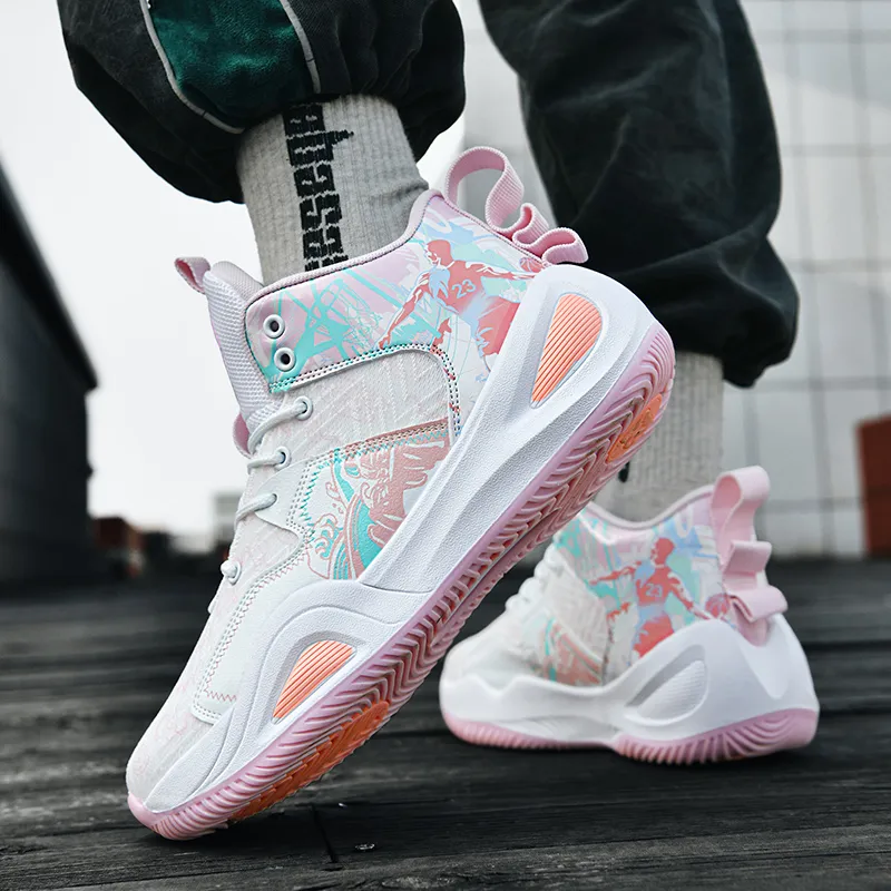 Black tailed Deer High Top Basketball Shoes Unisex-82
