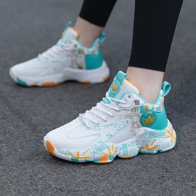 Black tailed Deer Shock Absorbers With Slip Resistant And Abrasion Resistant Properties Mid Top Basketball Shoes Unisex-3