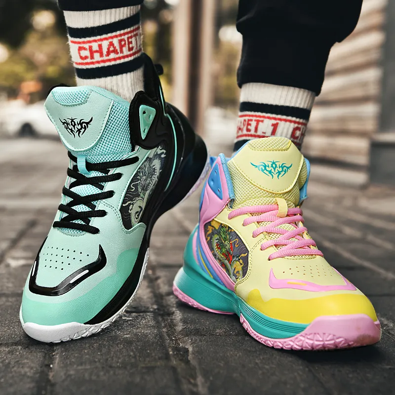 Black tailed Deer Thermal Cushioning Abrasion Resistant Slip Resistant High Top Basketball Shoes Unisex-28