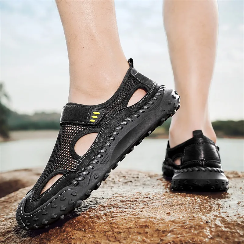 Black tailed Deer Slip Resistant And Breathable River Trekking Shoes Men's-20
