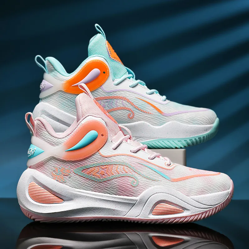 Black tailed Deer Shock Absorbers Slip Resistant, Abrasion Resistant, Breathable Mid Top Basketball Shoes Unisex-23