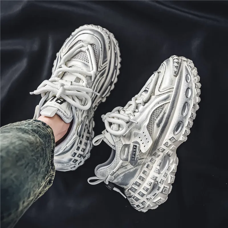 Black tailed Deer Low Top Chunky Sneakers Men's-20