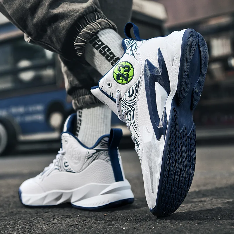 Black tailed Deer Shock Absorbers With Slip Resistant And Abrasion Resistant Properties Mid Top Basketball Shoes Unisex-9