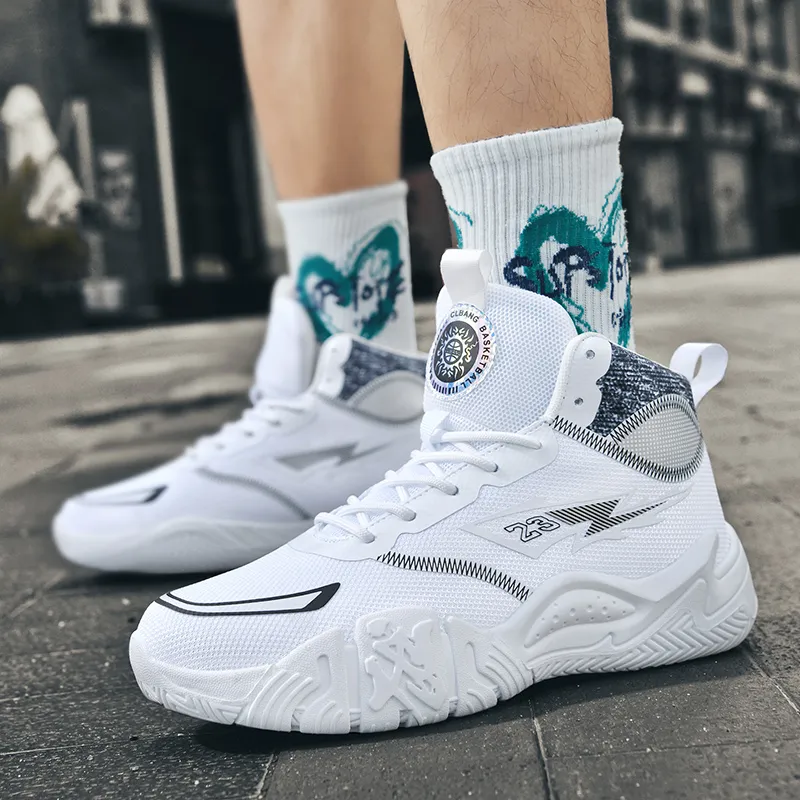 Black tailed Deer Shock Absorbers With Slip Resistant And Abrasion Resistant Properties Mid Top Basketball Shoes Unisex-10