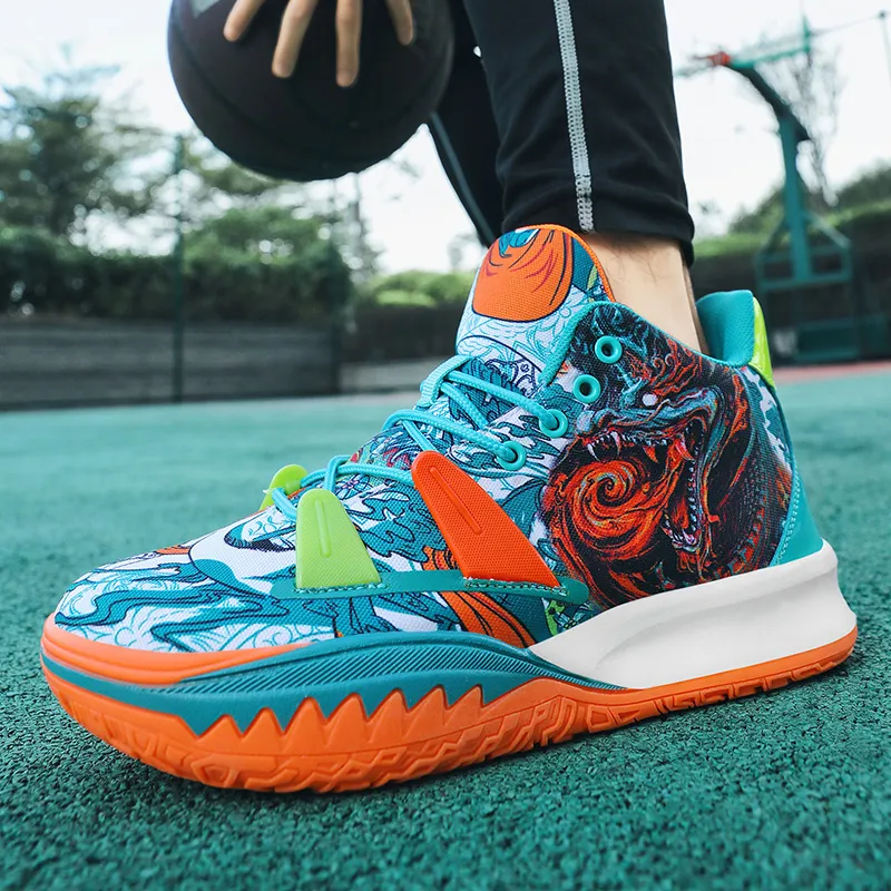 Black tailed Deer Slip Resistant, Abrasion Resistant, Breathable Mid Top Basketball Shoes Unisex-5