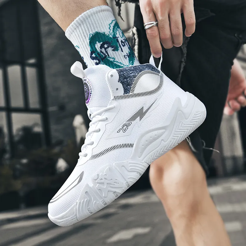 Black tailed Deer Shock Absorbers With Slip Resistant And Abrasion Resistant Properties Mid Top Basketball Shoes Unisex-12