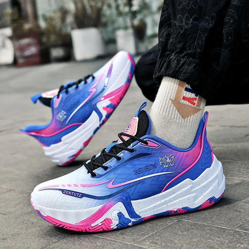 Black tailed Deer Shock Absorbers Slip Resistant Breathable Mid Top Basketball Shoes Unisex-19
