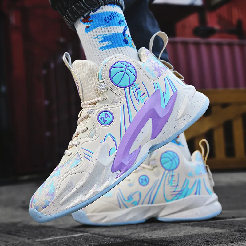 Black tailed Deer Slip Resistant, Abrasion Resistant, Breathable Mid Top Basketball Shoes Unisex-9