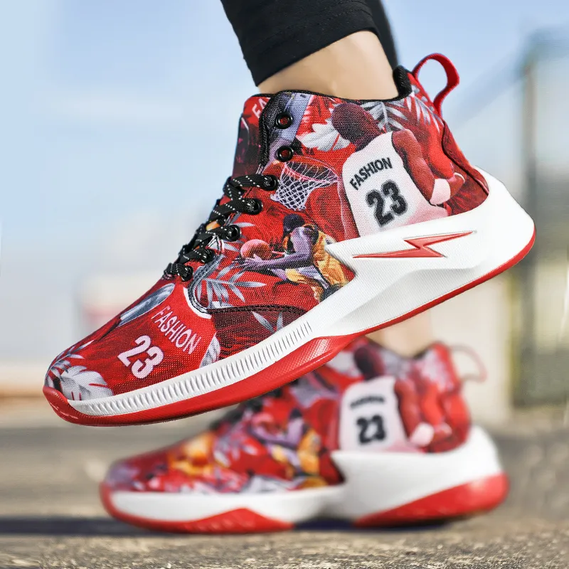 Black tailed Deer Shock Absorbers With Slip Resistant And Abrasion Resistant Properties Mid Top Basketball Shoes Men's-17