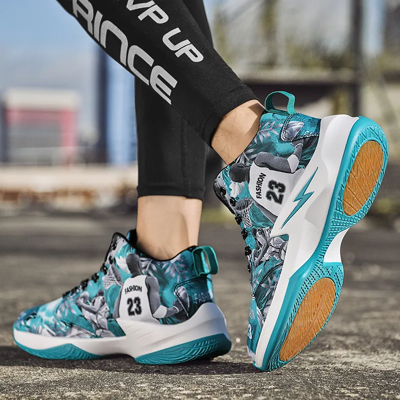 Black tailed Deer Shock Absorbers With Slip Resistant And Abrasion Resistant Properties Mid Top Basketball Shoes Men's-12