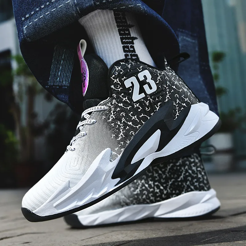 Black tailed Deer Shock Absorbers With Slip Resistant And Abrasion Resistant Properties Mid Top Basketball Shoes Unisex-4