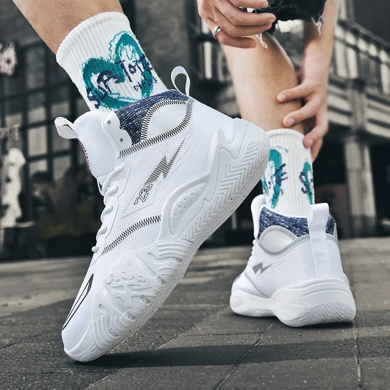 Black tailed Deer Shock Absorbers With Slip Resistant And Abrasion Resistant Properties Mid Top Basketball Shoes Unisex-11