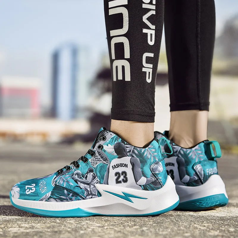 Black tailed Deer Shock Absorbers With Slip Resistant And Abrasion Resistant Properties Mid Top Basketball Shoes Men's-14