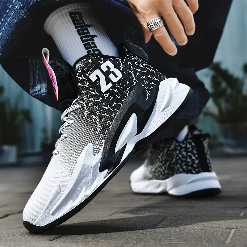 Black tailed Deer Shock Absorbers With Slip Resistant And Abrasion Resistant Properties Mid Top Basketball Shoes Unisex-5