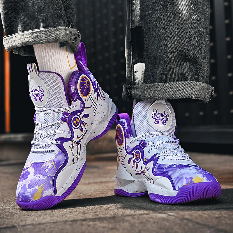 Black tailed Deer Shock Absorbers With Slip Resistant And Abrasion Resistant Properties Mid Top Basketball Shoes Unisex-5