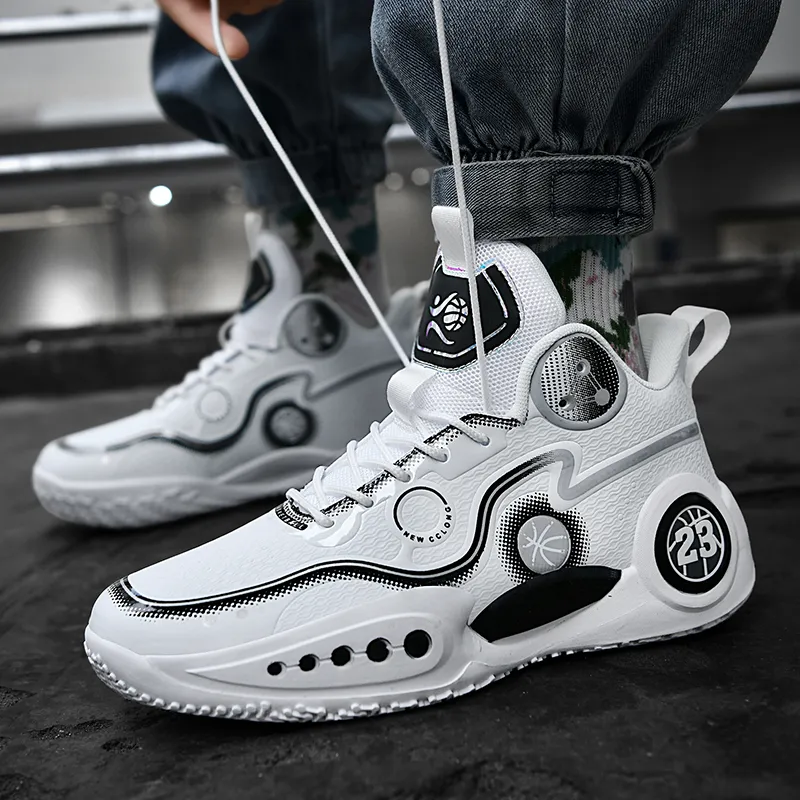 Black tailed Deer Cushioning, Slip Resistant, And Abrasion Resistant High Top Basketball Shoes Unisex-17