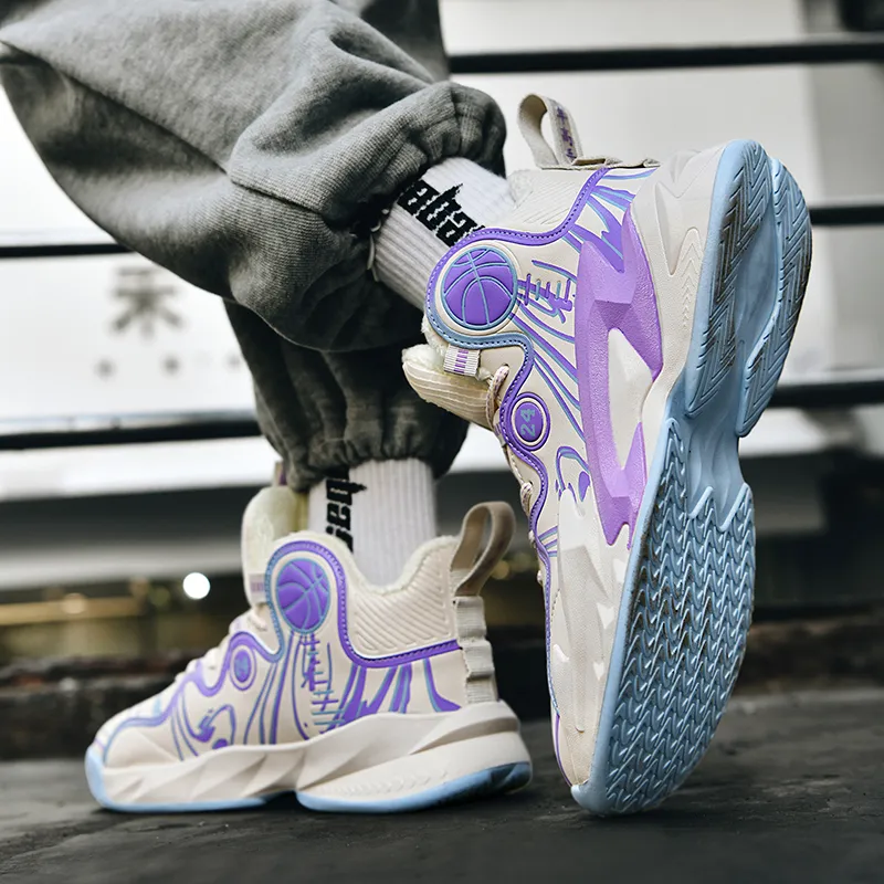 Black tailed Deer Thermal Cushioning Abrasion Resistant Slip Resistant High Top Basketball Shoes Unisex-28