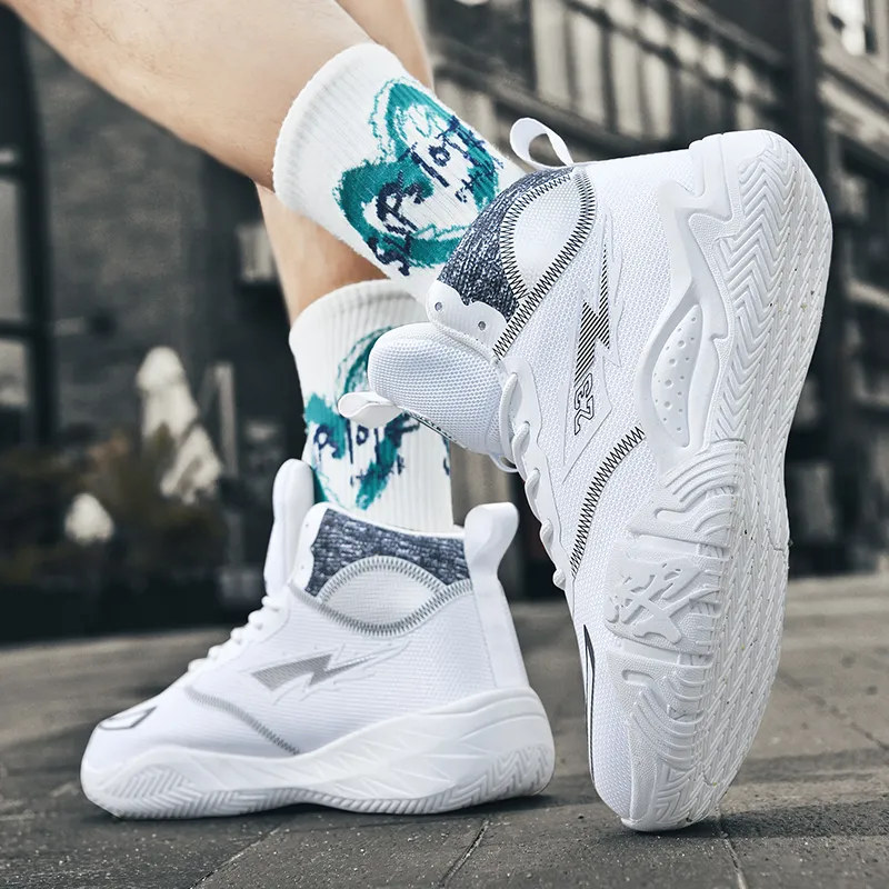 Black tailed Deer Shock Absorbers With Slip Resistant And Abrasion Resistant Properties Mid Top Basketball Shoes Unisex-9
