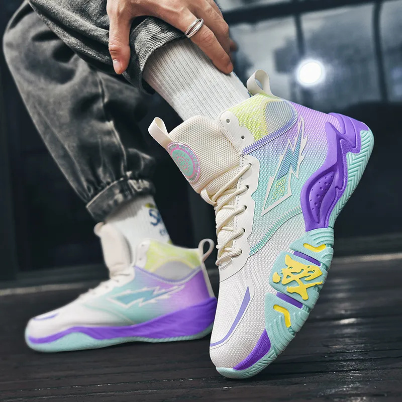 Black tailed Deer Shock Absorbers With Slip Resistant And Abrasion Resistant Properties Mid Top Basketball Shoes Unisex-5
