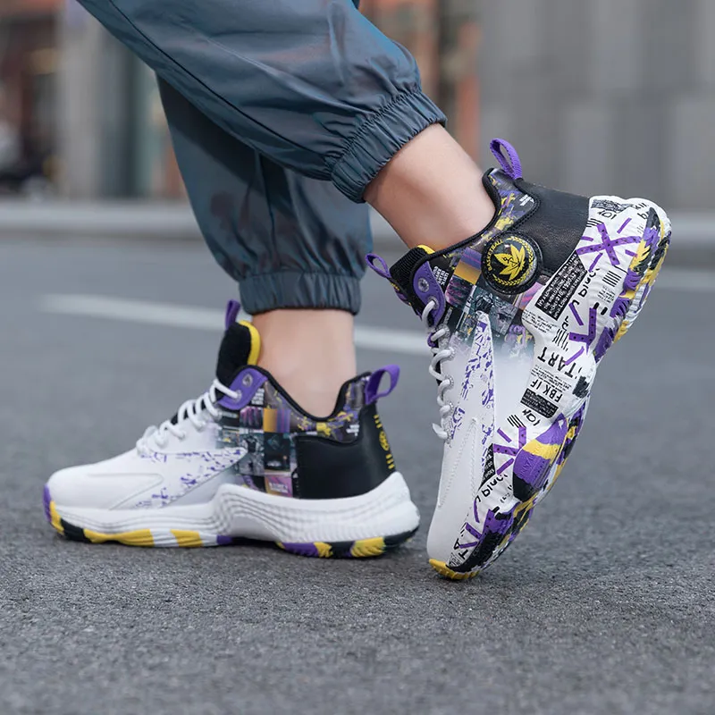 Black tailed Deer Shock Absorbers With Slip Resistant And Abrasion Resistant Properties Mid Top Basketball Shoes Unisex-8