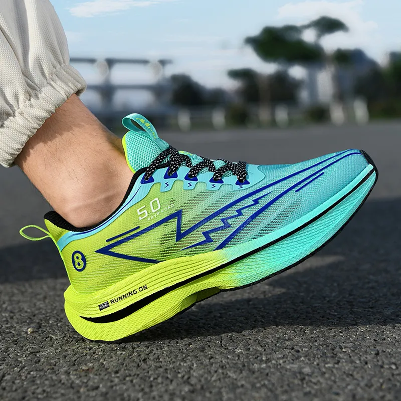 Black tailed deer Running Shoes Unisex Low Top Spring Green/Sunrise/Obsidian/Electric Glow/Flint Stones/Nightfall-4
