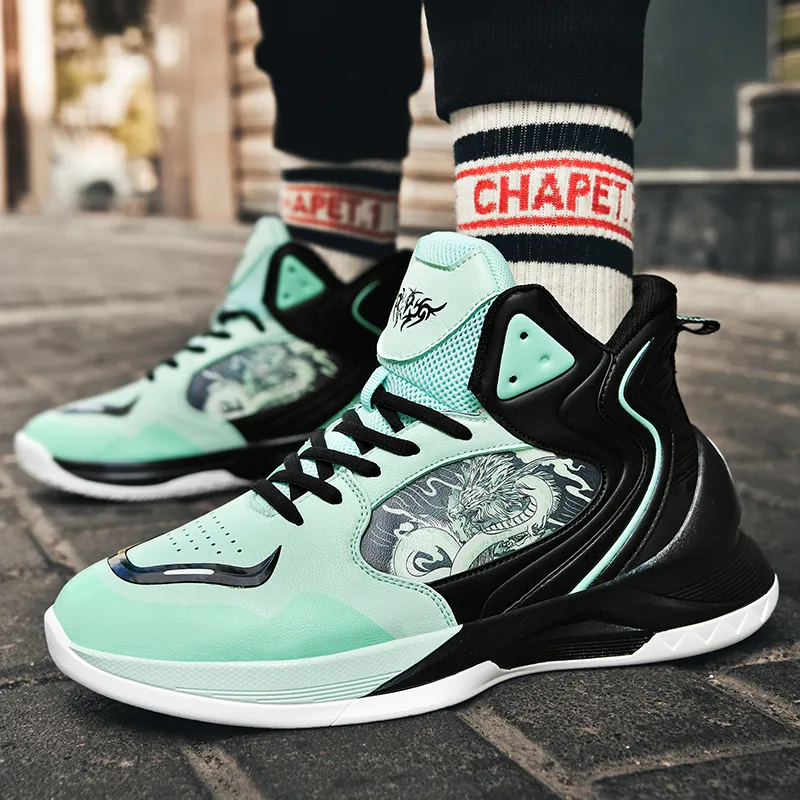 Black tailed Deer Thermal Cushioning Abrasion Resistant Slip Resistant High Top Basketball Shoes Unisex-17