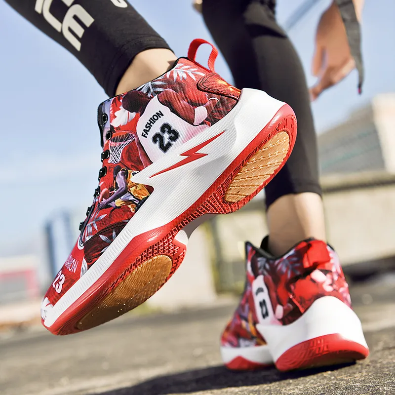 Black tailed Deer Shock Absorbers With Slip Resistant And Abrasion Resistant Properties Mid Top Basketball Shoes Men's-19