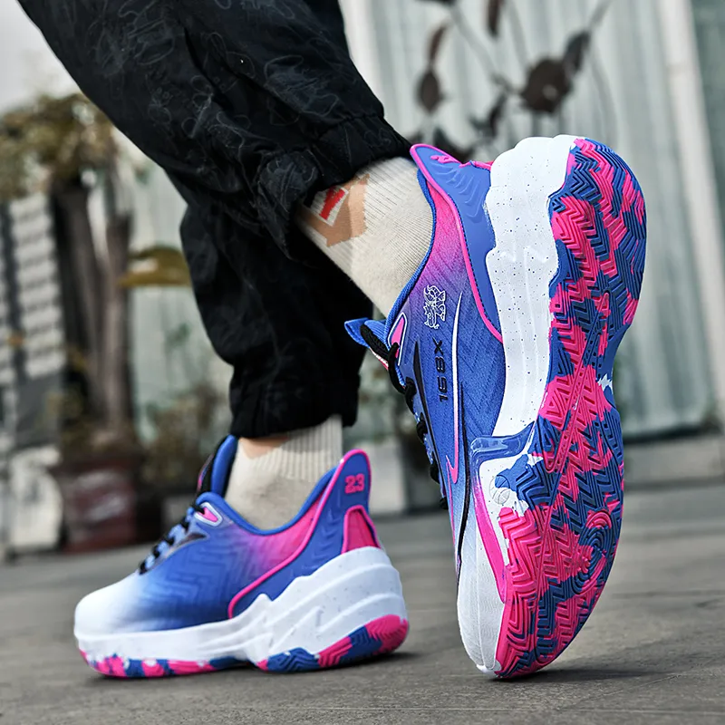 Black tailed Deer Shock Absorbers Slip Resistant Breathable Mid Top Basketball Shoes Unisex-20