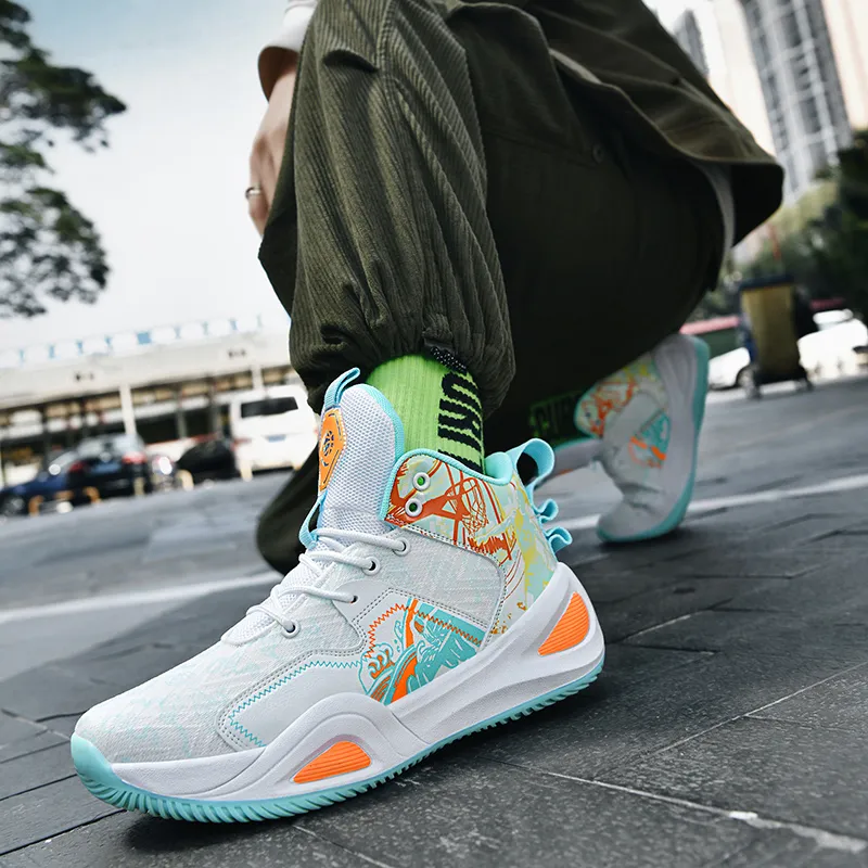 Black tailed Deer High Top Basketball Shoes Unisex-70
