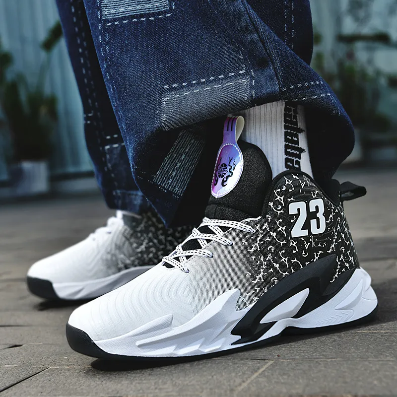Black tailed Deer Shock Absorbers With Slip Resistant And Abrasion Resistant Properties Mid Top Basketball Shoes Unisex-3