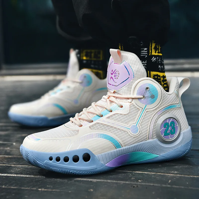Black tailed Deer Cushioning, Slip Resistant, Abrasion Resistant, Breathable, Thermal High Top Basketball Shoes Unisex-2