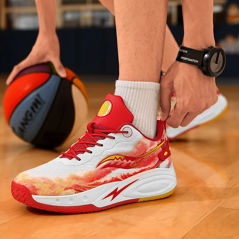 Black tailed Deer Shock Absorbers With Slip Resistant And Abrasion Resistant Properties Low Top Basketball Shoes Unisex-9