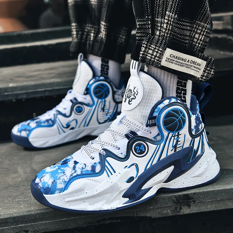 Black tailed Deer Slip Resistant, Abrasion Resistant, Breathable Mid Top Basketball Shoes Unisex-14
