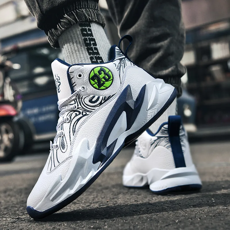 Black tailed Deer Shock Absorbers With Slip Resistant And Abrasion Resistant Properties Mid Top Basketball Shoes Unisex-10