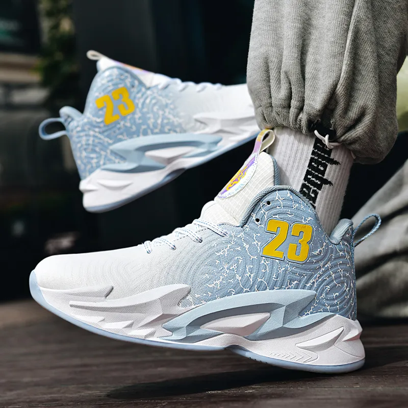 Black tailed Deer Shock Absorbers With Slip Resistant And Abrasion Resistant Properties Mid Top Basketball Shoes Unisex-9