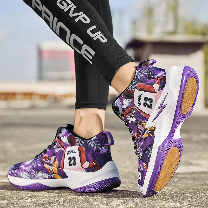 Black tailed Deer Shock Absorbers With Slip Resistant And Abrasion Resistant Properties Mid Top Basketball Shoes Men's-7