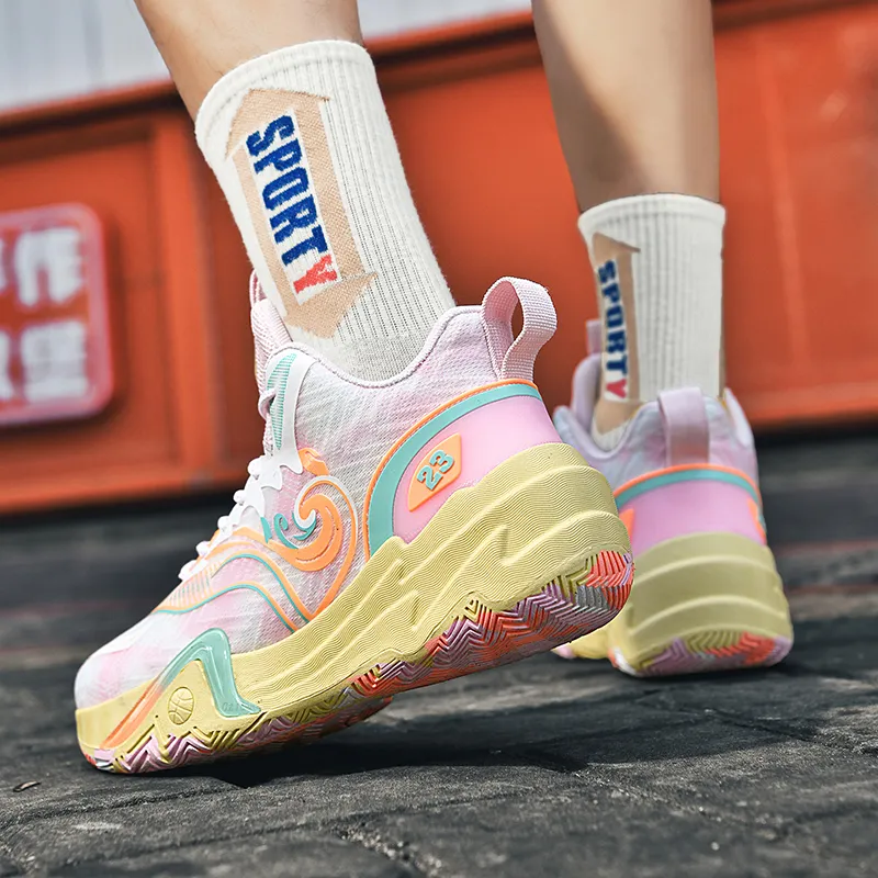 Black tailed Deer Anti Slip Wear Resistant High Top Basketball Shoes Unisex-17