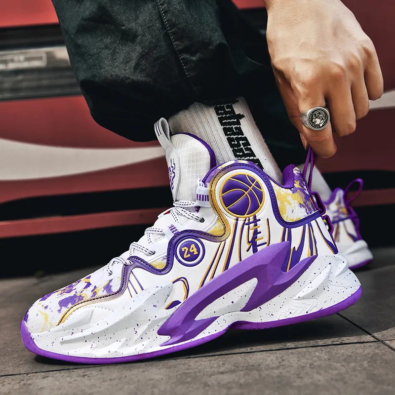 Black tailed Deer Slip Resistant, Abrasion Resistant, Breathable Mid Top Basketball Shoes Unisex-23