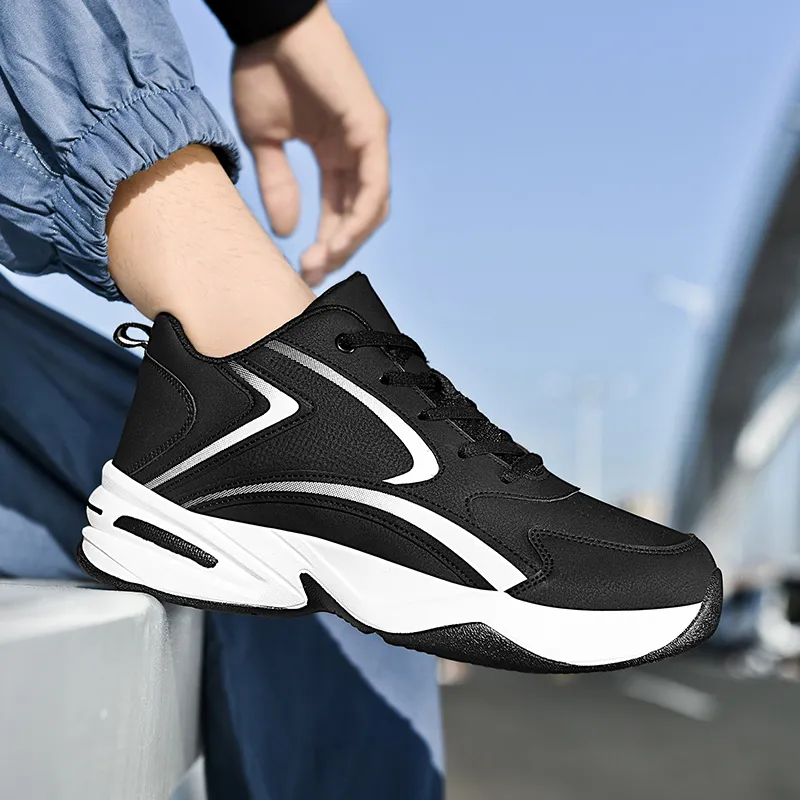 Black tailed Deer Cushioning, Slip Resistant, And Abrasion Resistant Mid Top Casual Running Shoes Men's-6