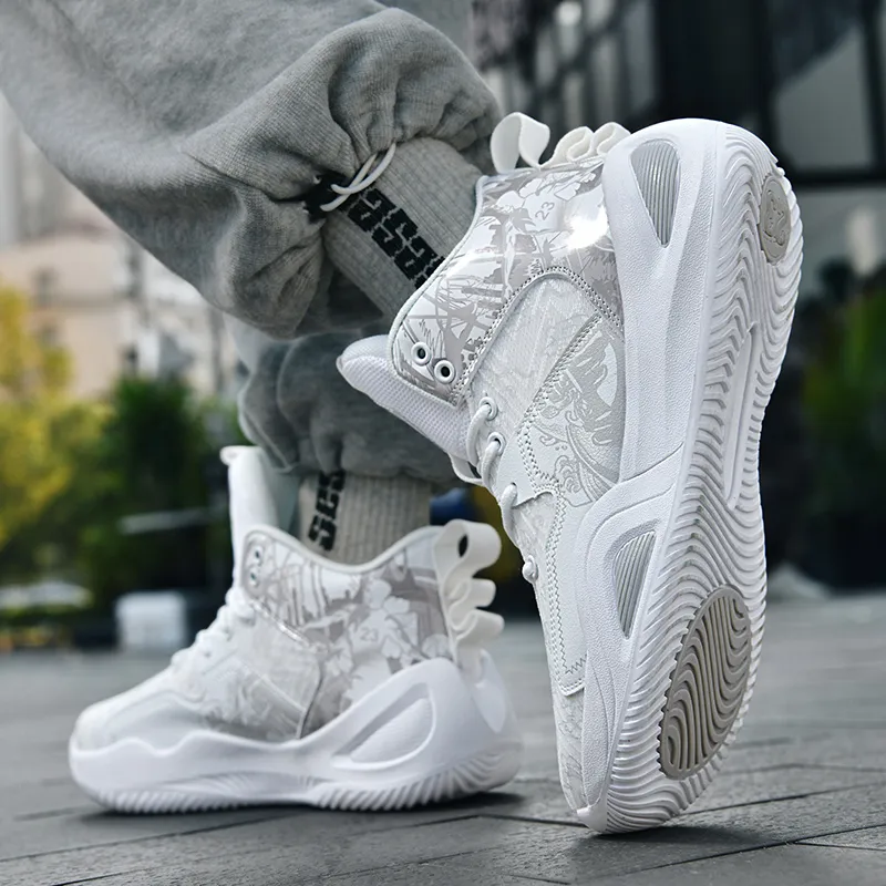 Black tailed Deer High Top Basketball Shoes Unisex-74