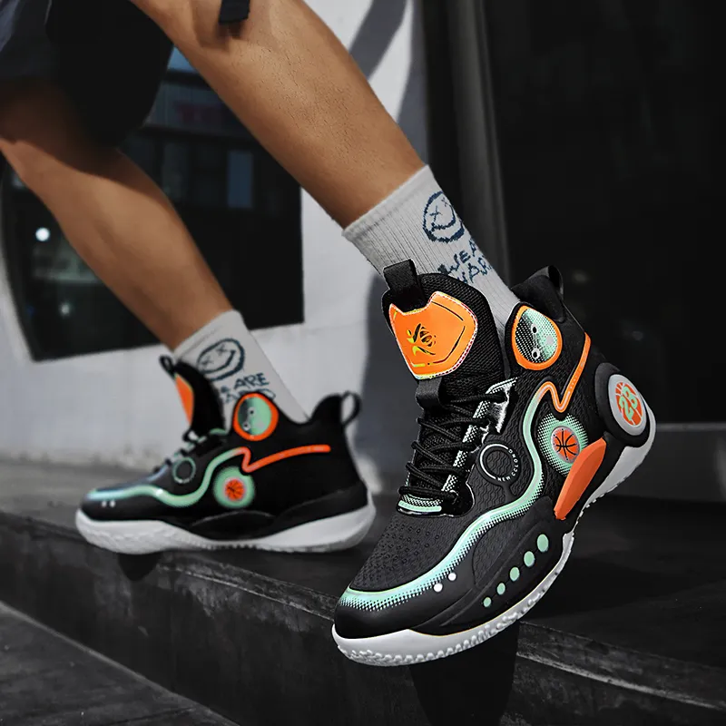 Black tailed Deer Cushioning, Slip Resistant, And Abrasion Resistant High Top Basketball Shoes Unisex-12