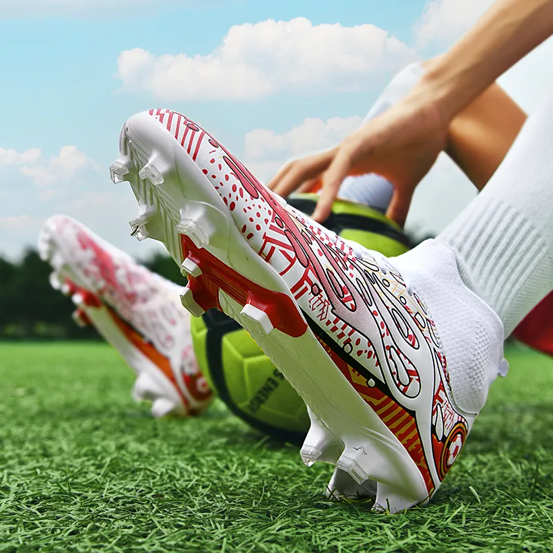 Black tailed deer Soccer Shoes Unisex High Top Aqua/White Blue/White Red-19