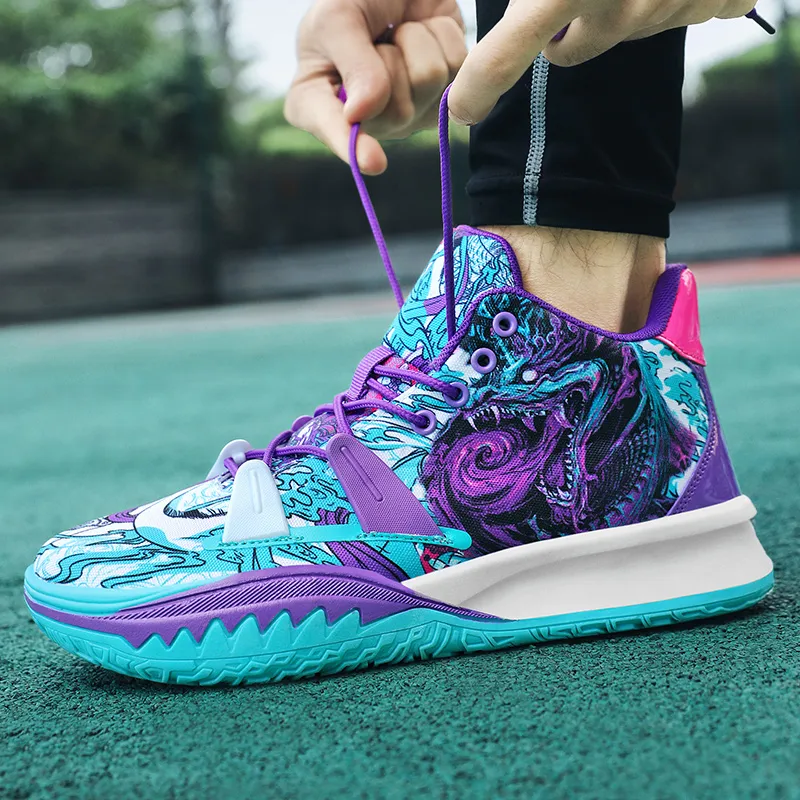 Black tailed Deer Slip Resistant, Abrasion Resistant, Breathable Mid Top Basketball Shoes Unisex-12
