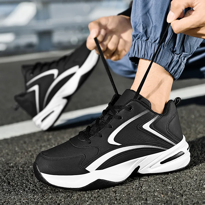 Black tailed Deer Cushioning, Slip Resistant, And Abrasion Resistant Mid Top Casual Running Shoes Men's-3