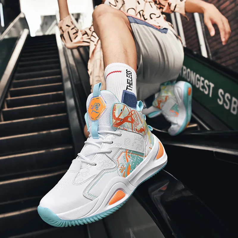 Black tailed Deer High Top Basketball Shoes Unisex-12