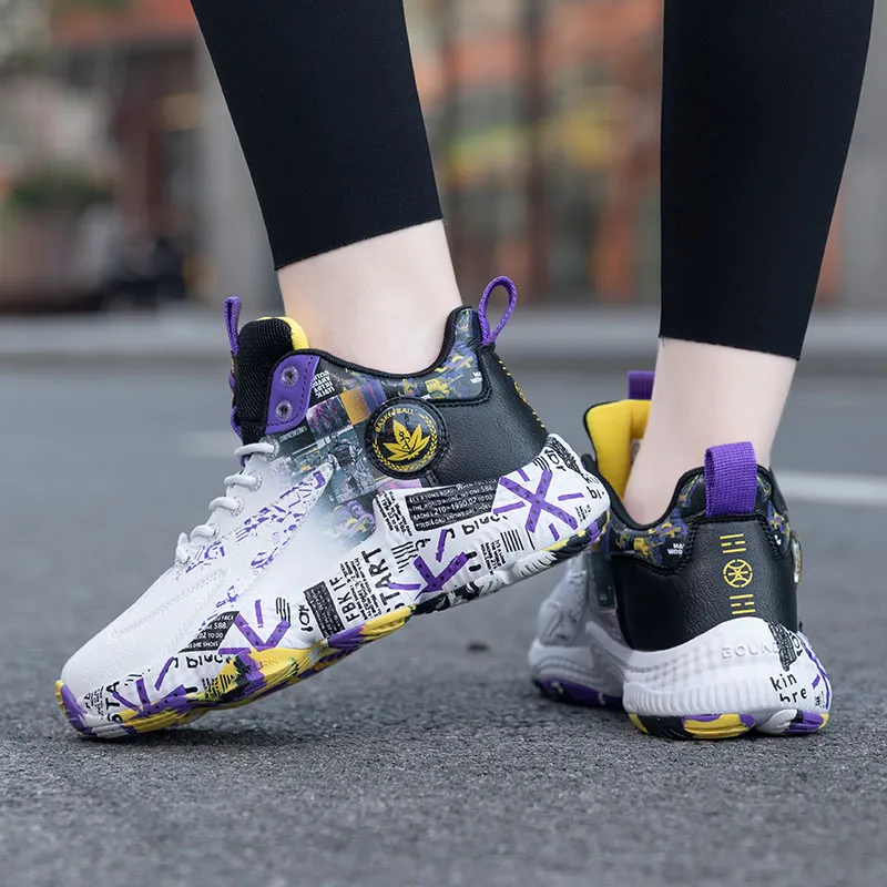 Black tailed Deer Shock Absorbers With Slip Resistant And Abrasion Resistant Properties Mid Top Basketball Shoes Unisex-9