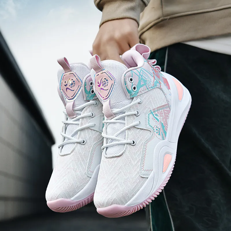 Black tailed Deer High Top Basketball Shoes Unisex-80